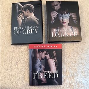 Fifty Shades Trilogy DVD/Blu-ray Set - Grey, Darker, Freed